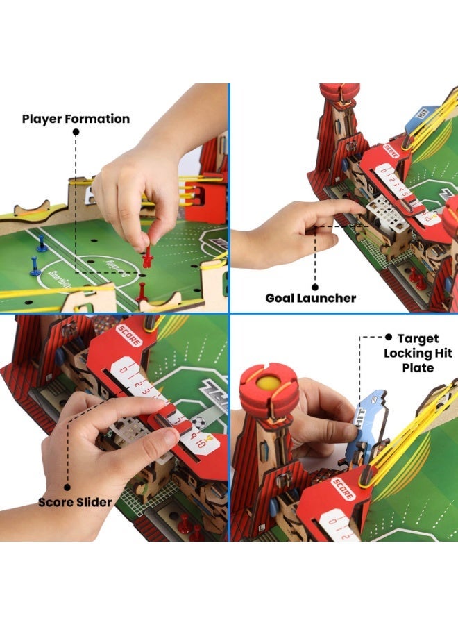 سمارتيفيتي لعبة كرة قدم مصغرة ذكية يمكنك صنعها بنفسك، لعبة تعليمية ممتعة للأطفال من عمر 8 إلى 14 عامًا، لعبة للأولاد والبنات من 8 إلى 14 عامًا، لعبة علمية، لعبة أنشطة تعليمية، صنع في الهند - Image 4